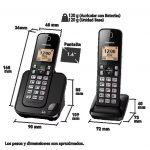 telefono inalam panasonic 2 auricu negro