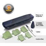 recortadora barba 9 piezas/14 longitudes recargable negra remington